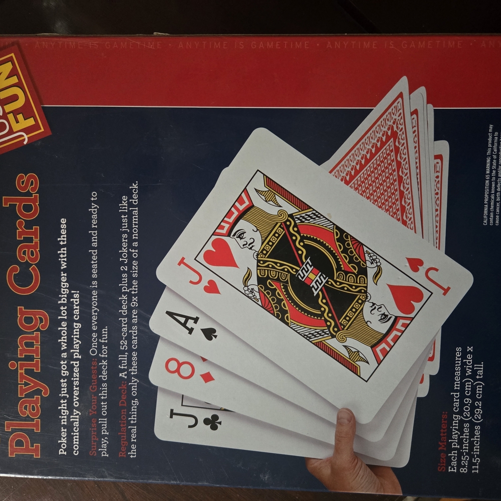 Giant Playing Cards - Red and Black
